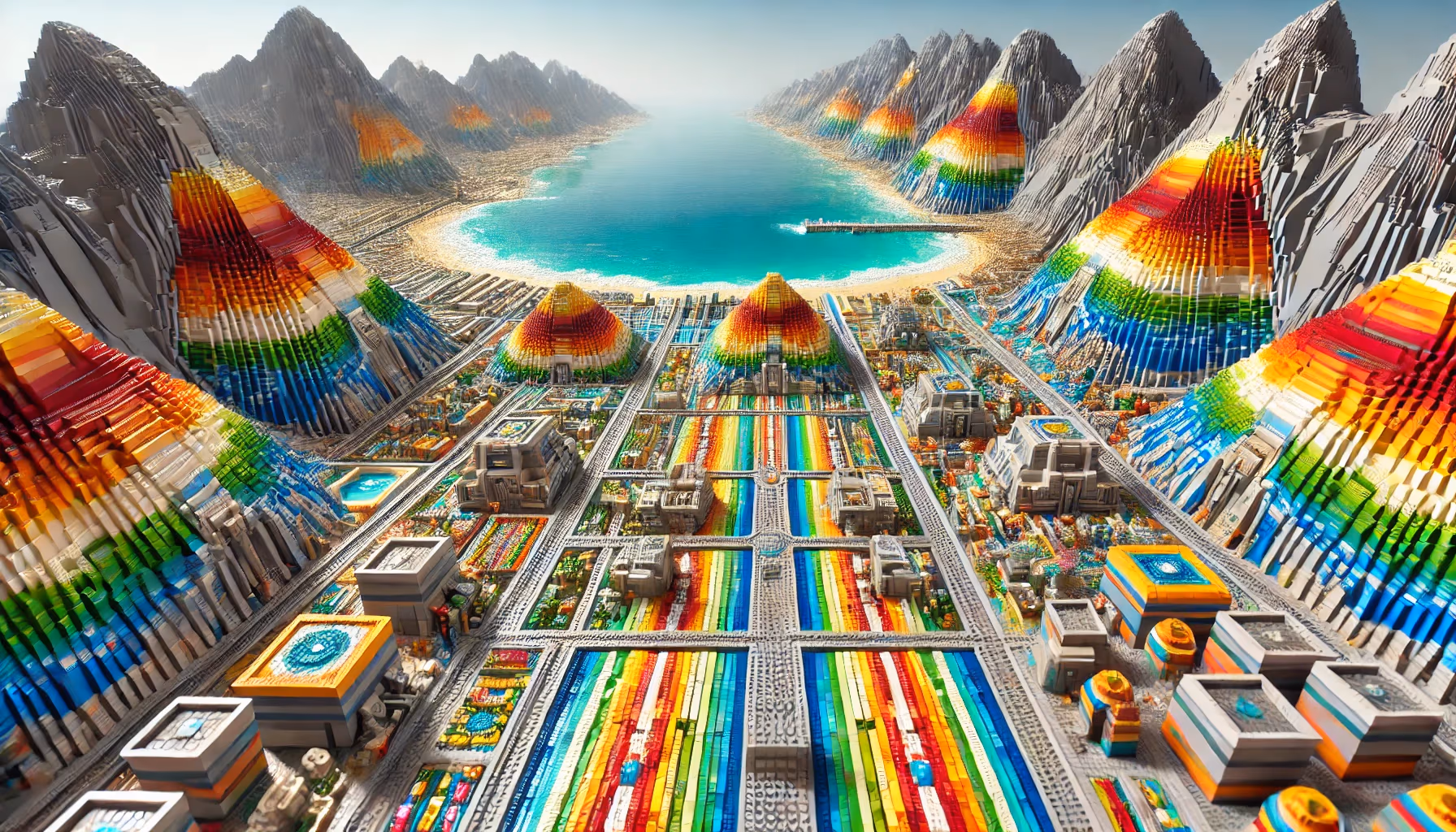 Layered Pyramid Megacity Panorama
